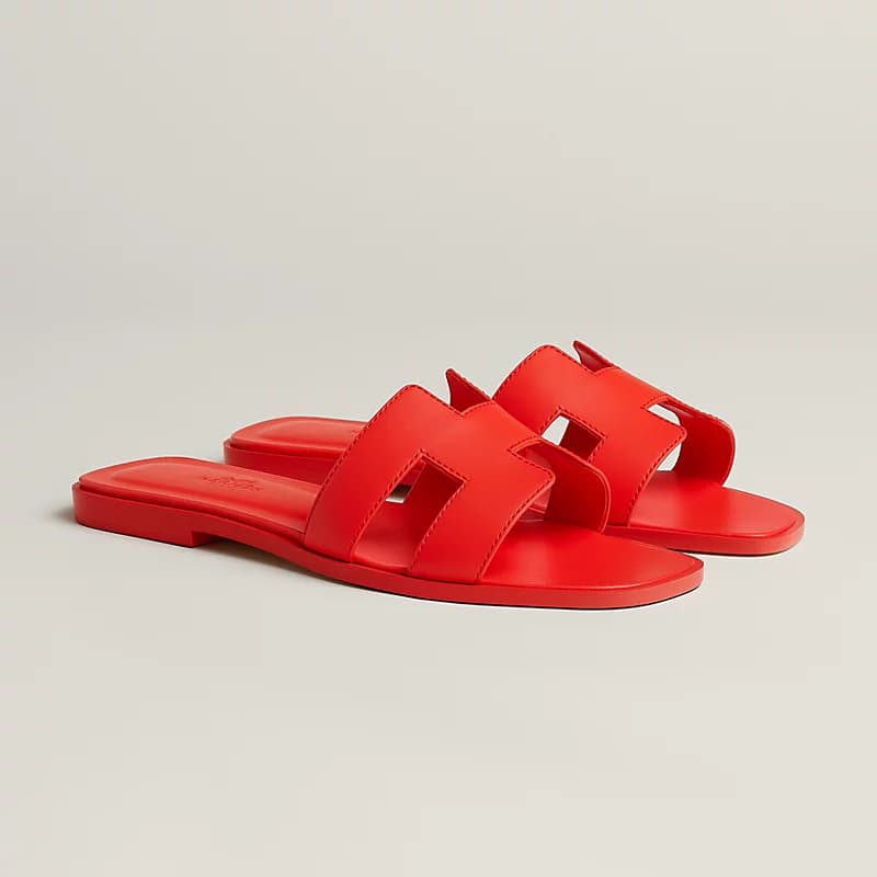 Sandale Hermès Oran – Rouge Grenadine
